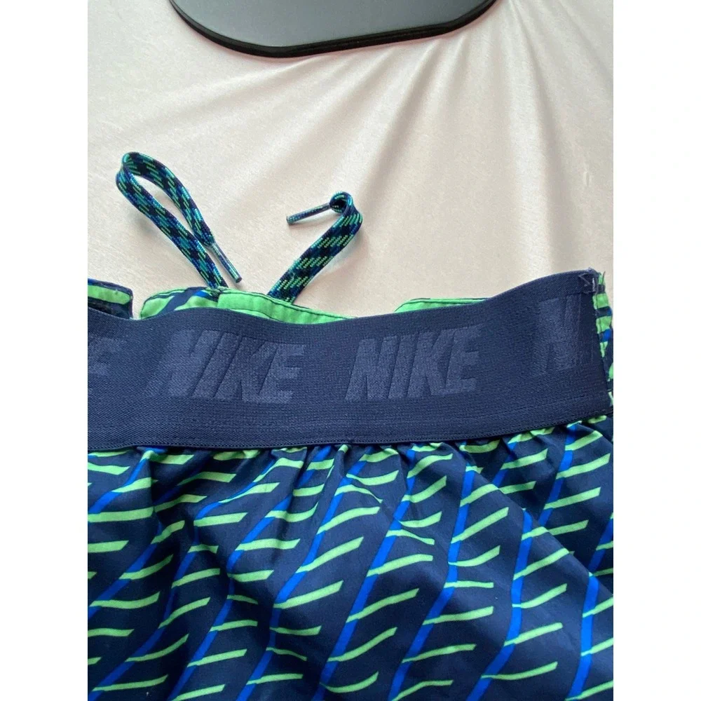 Nike Mens Swim Trunks Board Shorts Blue Green Geometric Stripe Size Small